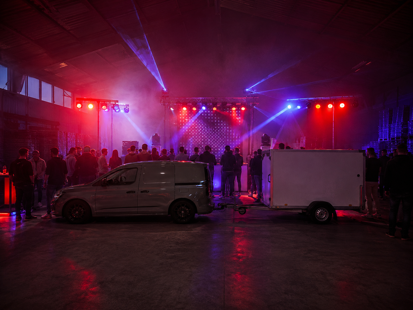 TechSon Entertainment - drive-in show met auto en aanhanger